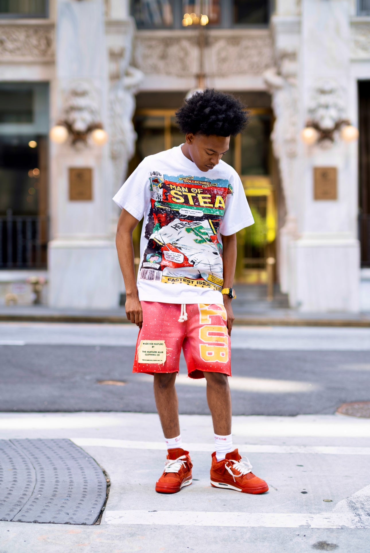 “Man Of Steel” Rhinestone Short Set