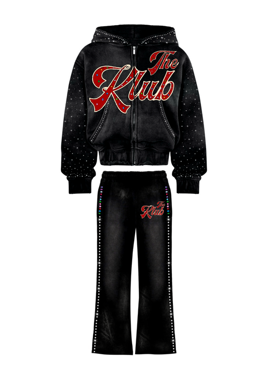 “The Klub” Rhinestone Sets “Red & Black”
