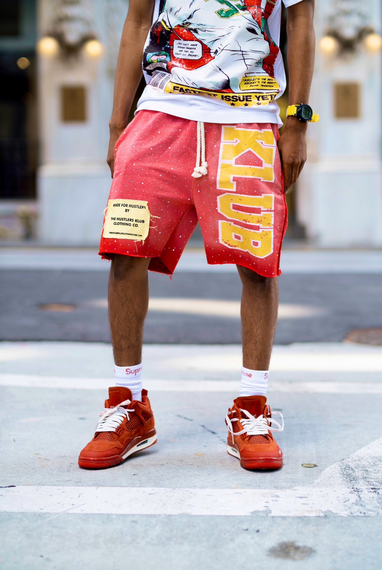 “Man Of Steel” Rhinestone Short Set