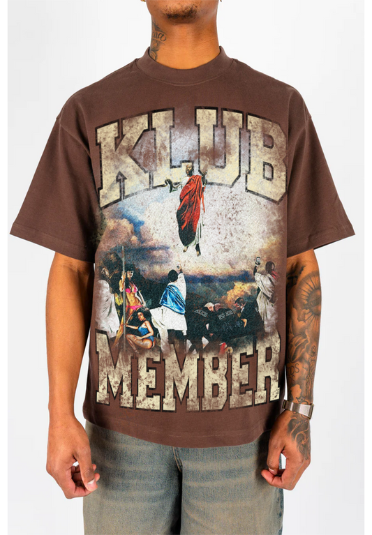 Brown “Klub-Member” Vintage Designer Graphic T