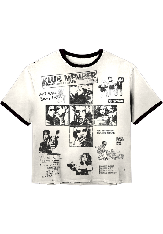 “Klub Member” Vintage Graphic Ringer T-Shirt