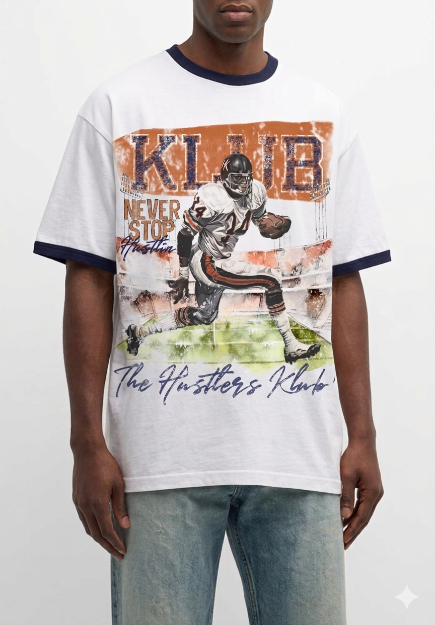 “Don’t Stop Hustlin” Vintage Graphic Ringer T-Shirt