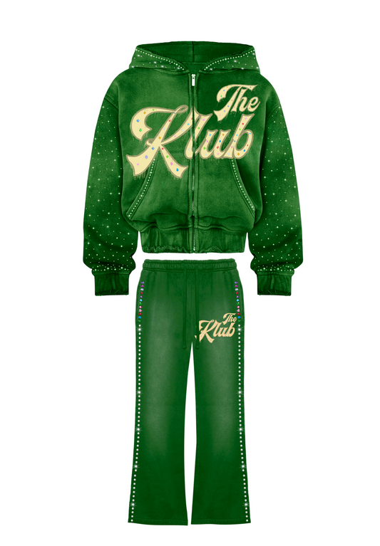 “The Klub” Rhinestone Sets “Olive Green”